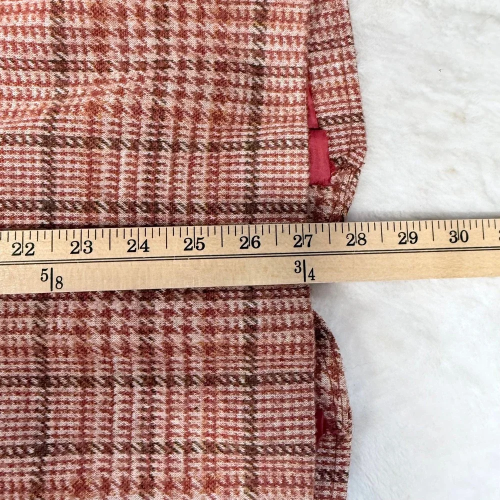 Alex Colman Sportswear Vintage 70s Orange Brown Glen Plaid Wool Blend Blazer